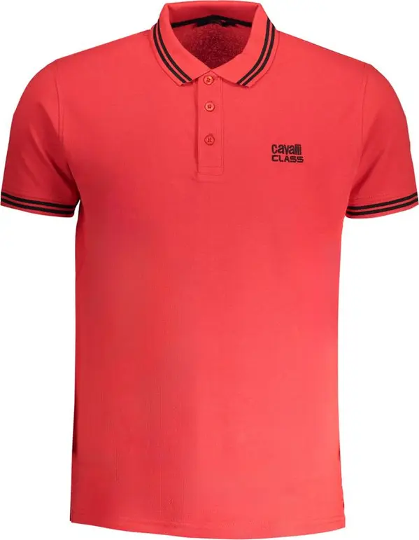 Red Cotton Mens Polo Shirt