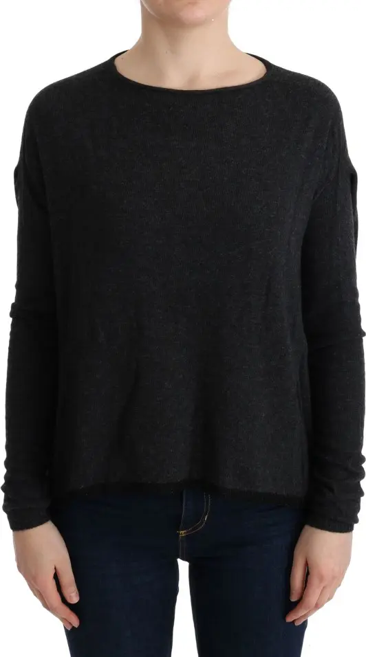 Gray Viscose Knitted Sweater