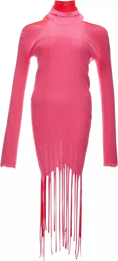 Pink Cotton Casual Dress