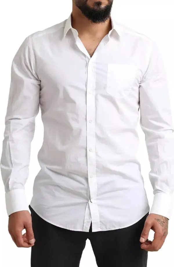 White GOLD Formal Cotton Tuxedo Dress Shirt