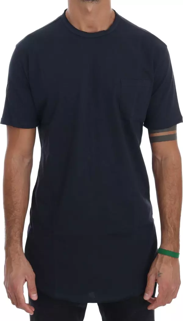 Blue Cotton Crewneck T-Shirt