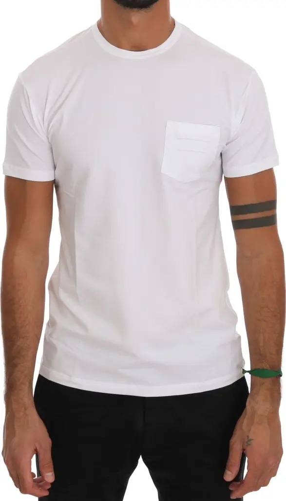 White Cotton Crewneck T-Shirt