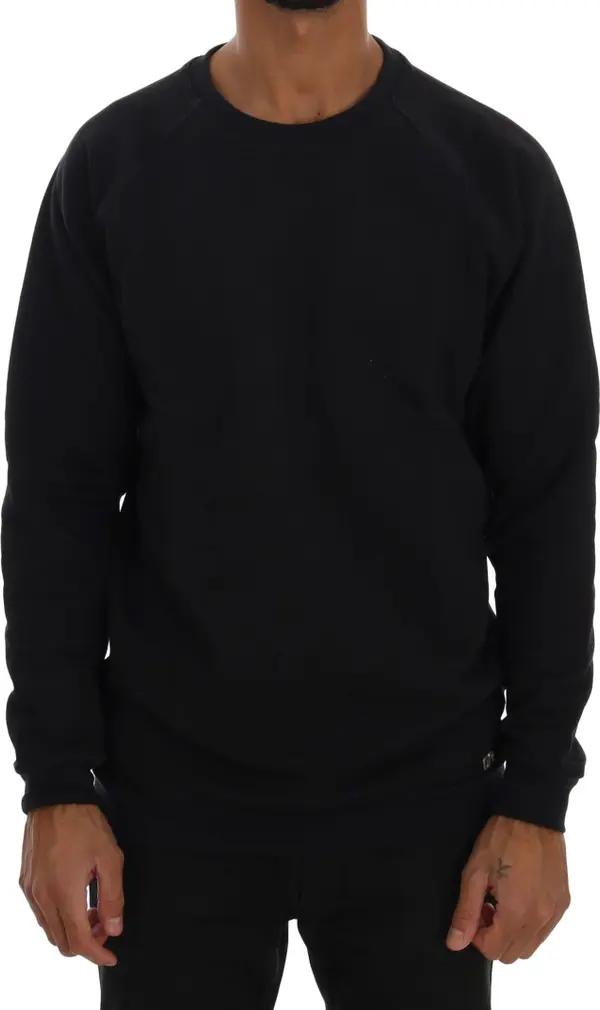 Blue Crewneck Cotton Sweater