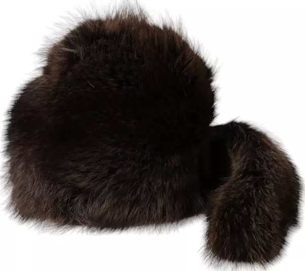 Women Brown Raccoon Fur Bucket Hat