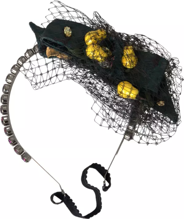 Black Lemons Sicily Purple Crystal Net Headband Diadem