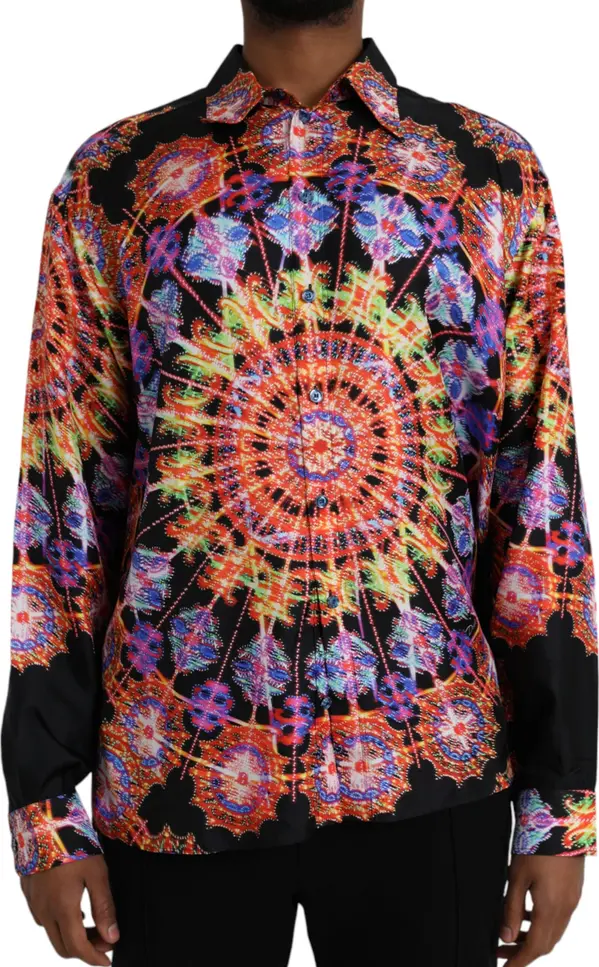 Multicolor Luminarie Silk Men Casual Shirt