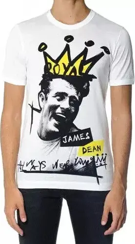White Graphic Cotton Short Sleeves Men T-shirt