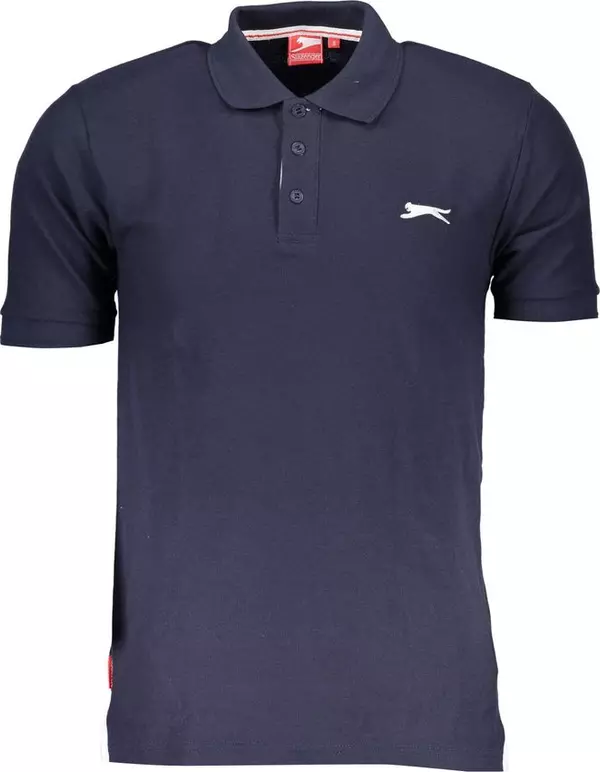 Blue Polyester Men's Polo Shirt