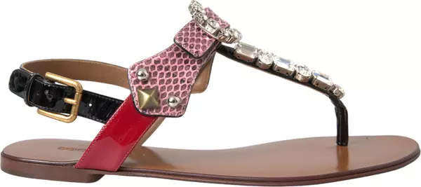Multicolor Crystal Sandals Flip Flops Shoes