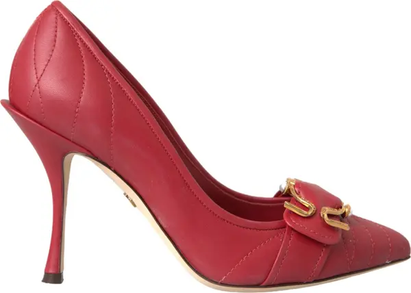 Red Devotion Leather Heels Pumps Shoes