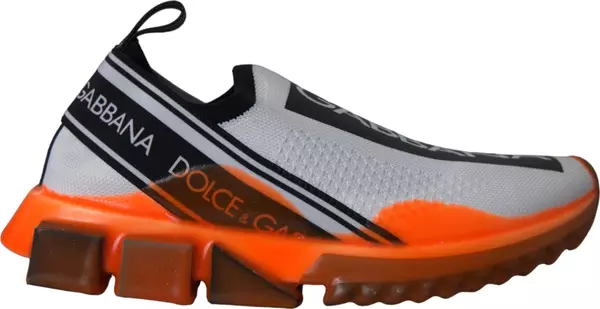 Black White Orange Slip On Sorrento Sneakers Shoes