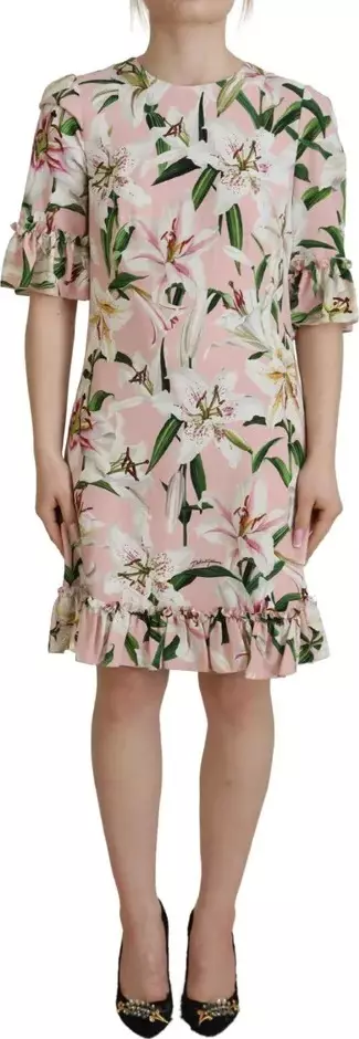 Pink Lily Viscose Sheath Knee Length Dress