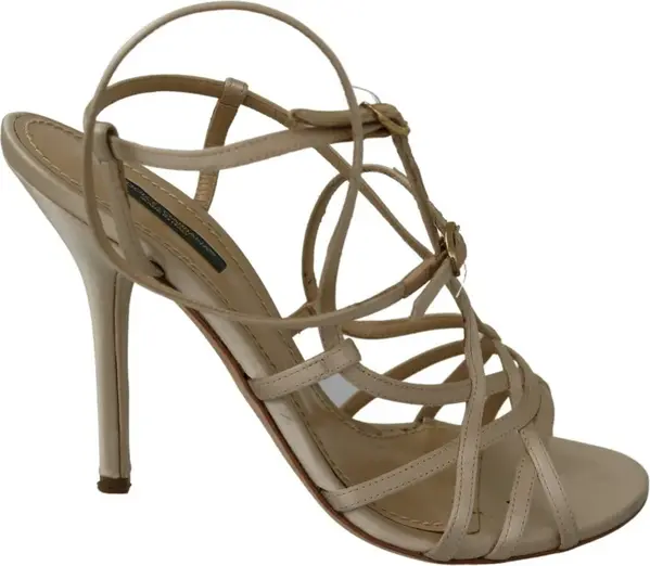 Gold Silk Ankle Strap Heels Sandals Shoes