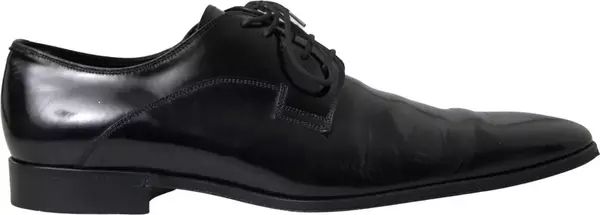Black Polished Leather Formal Dress Shoes
