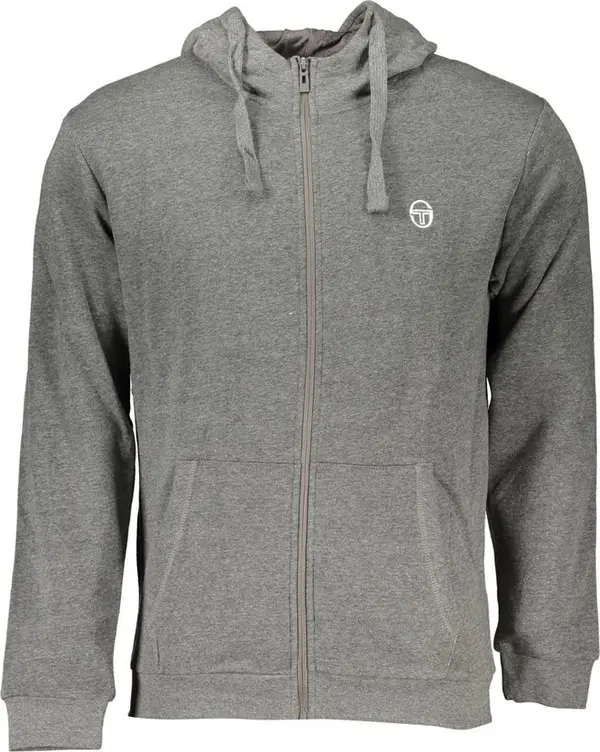 Grigio Cotton Men's Hooded Sweatshirt