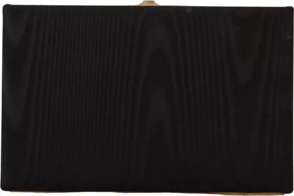 Black Silk Gold Frame Clutch Evening Party Purse Bag