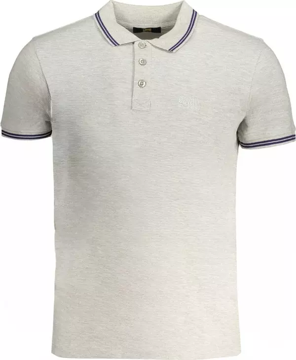 Grigio Cotton Men Polo Shirt
