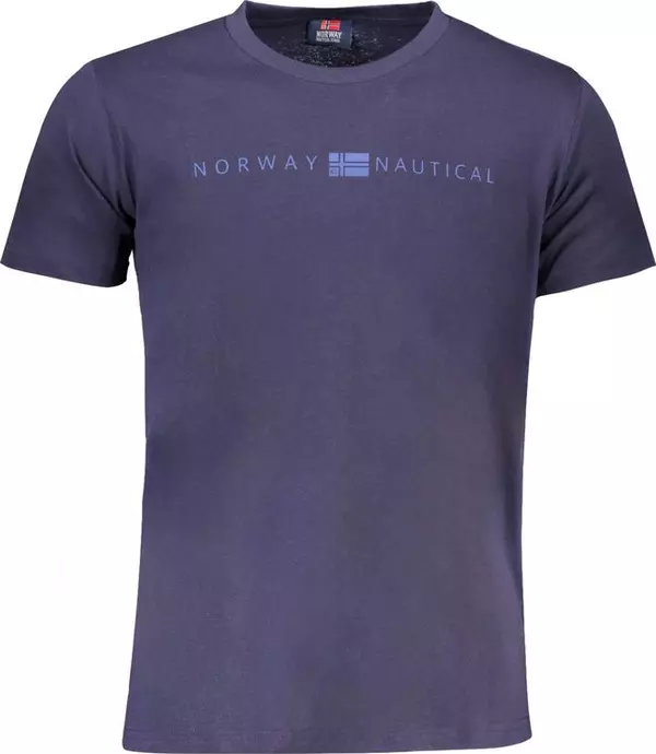 Blue Cotton Men T-Shirt