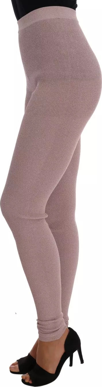 Pink Stretch Waist Tights Stockings