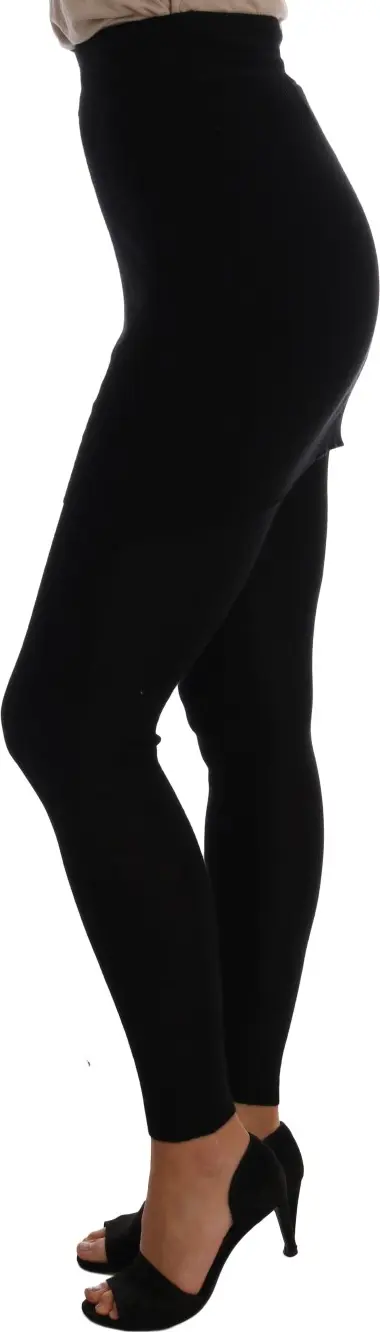 Black Cashmere Silk Stretch Tights Stockings