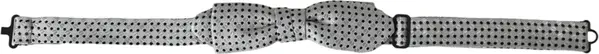 Gray Silk Polka Dot Adjustable Neck Men Papillon Bow Tie