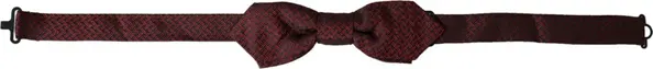 Red Silk Fantasy Adjustable Neck Men Bow Tie