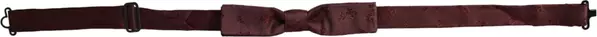 Maroon Floral Silk Adjustable Neck Men Bow Tie