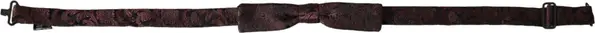 Maroon Floral Silk Adjustable Neck Men Bow Tie