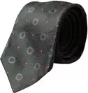Dark Gray 100% Silk Fantasy Adjustable Men Tie
