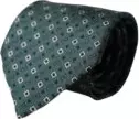 Green Silk Branded Logo Adjustable Men Tie