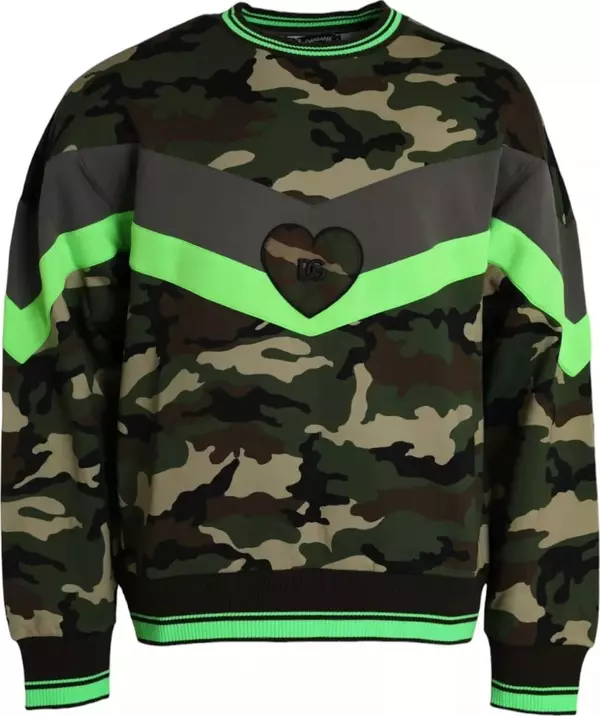 Multicolor Camouflage Sweatshirt Sweater