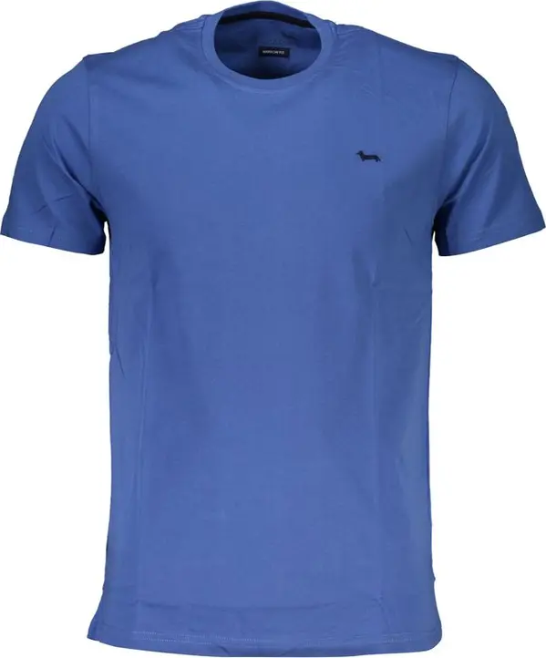Blue Cotton Men T-Shirt