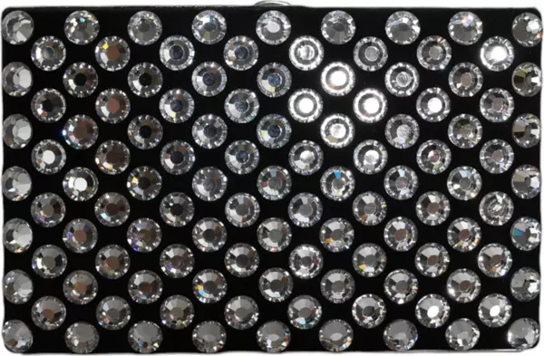 Black Velvet Crystal Clutch Evening Party Purse Bag