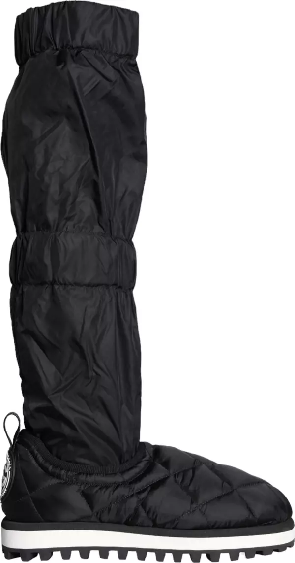 Black Quilted High Top Boots Sneakers Shoes