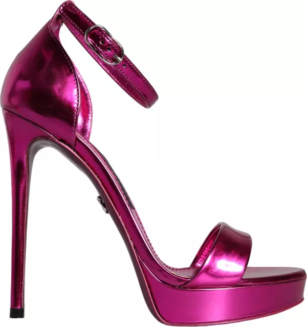 Fuchsia KEIRA Heels Ankle Strap Sandals Shoes