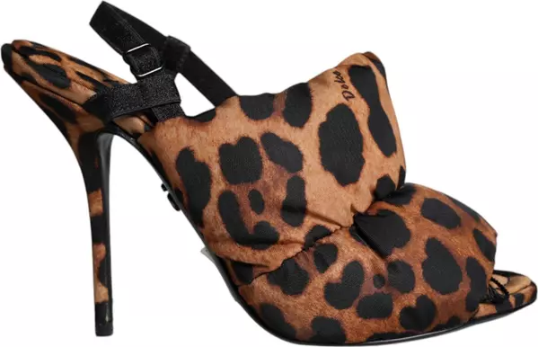 Brown Leopard Keira Slingback Sandals Shoes