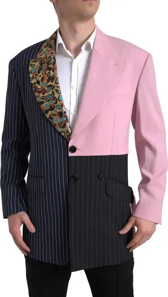 Multicolor Patchwork Single Breasted Blazer