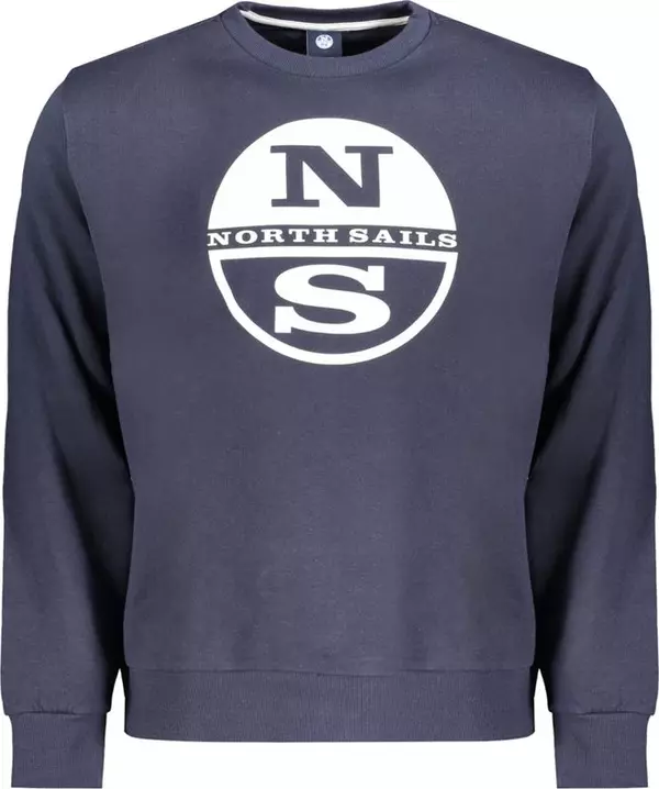 Blue Cotton Men Sweatshirt