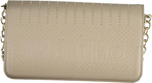 Beige Polyurethane Women Bag
