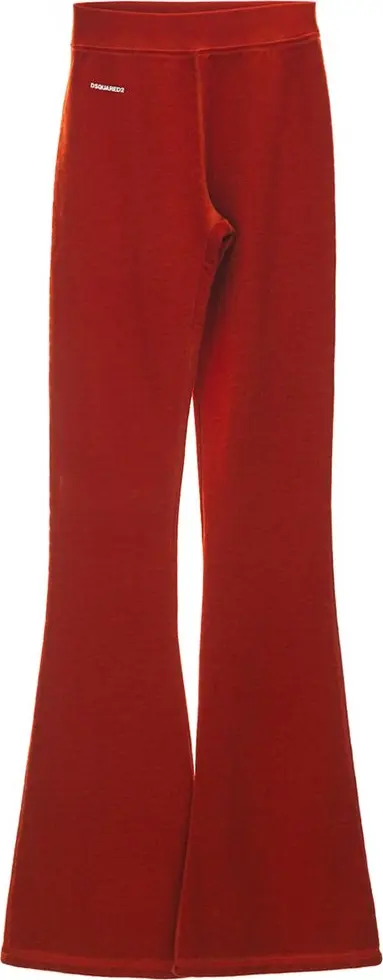 Red Cotton Athletic Pants