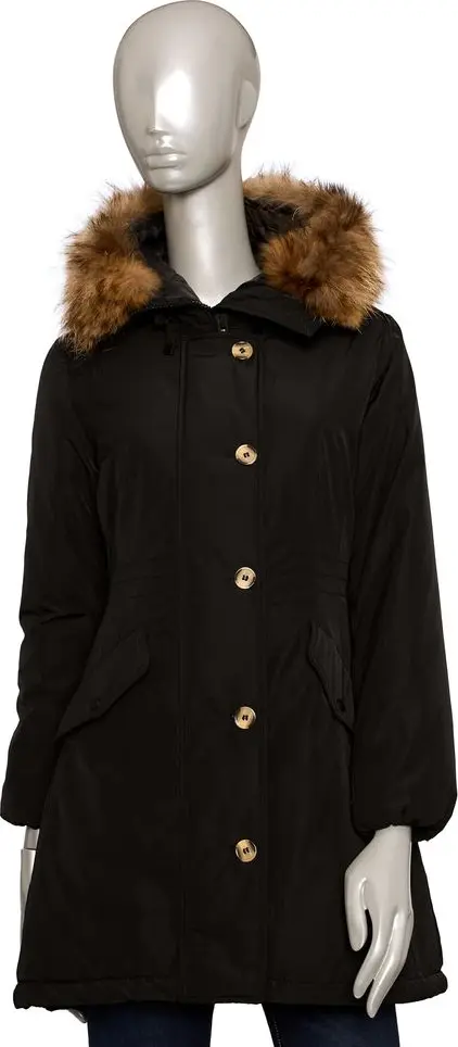 Black Polyester Women Jacket