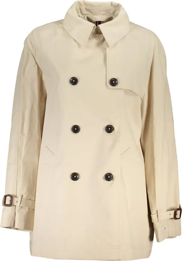 Beige Cotton Womens Trench Coat