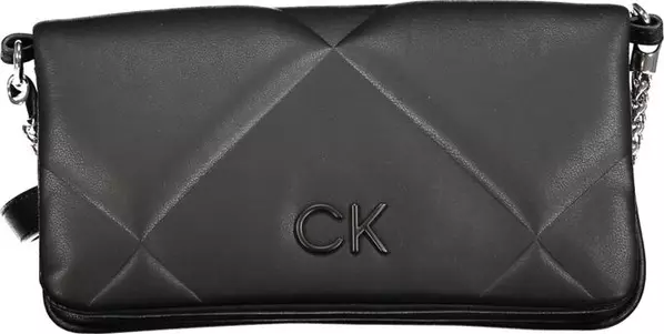 Black Polyester Women Handbag