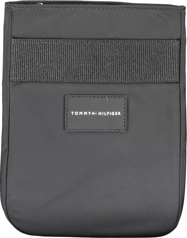 Black Polyester Men's Shoulder Bag
