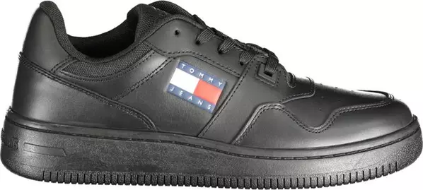 Black Leather Women Sneaker