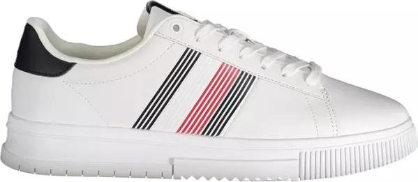 White Polyurethane Men Sneaker
