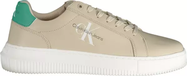 Beige Leather Men's Sneaker