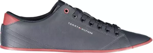Blue Polyurethane Men Sneaker