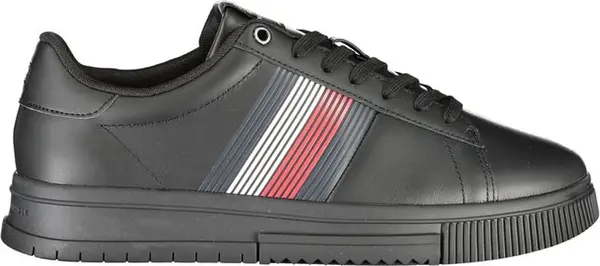 Black Polyurethane Men Sneaker