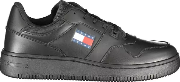 Black Leather Men's Sneaker